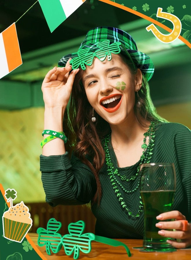 Funtery 14 Pcs Women St. Patrick's Costume St Patricks Day Accessories Female Irish Leprechaun Costumes for St Patrick Decor - Image 5